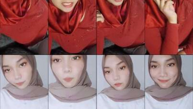 New Asian beautiful hijab style outfit merah dan putih cantik banget